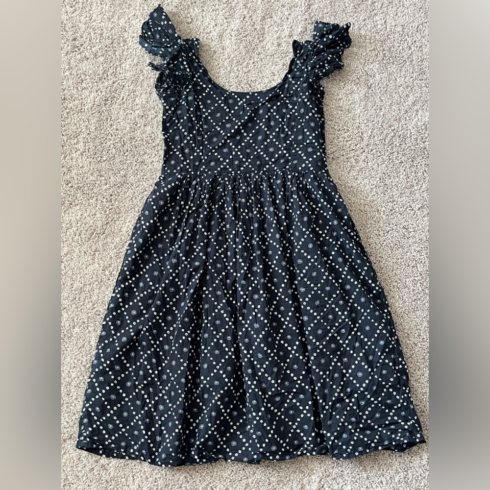 Navy Blue Polka Dot Dress